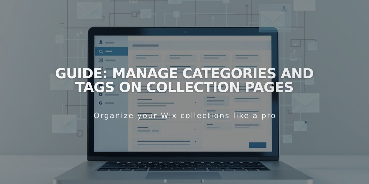 Guide: Manage Categories and Tags on Collection Pages