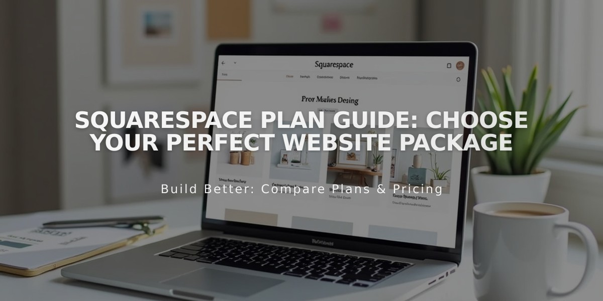 Squarespace Plan Guide: Choose Your Perfect Website Package