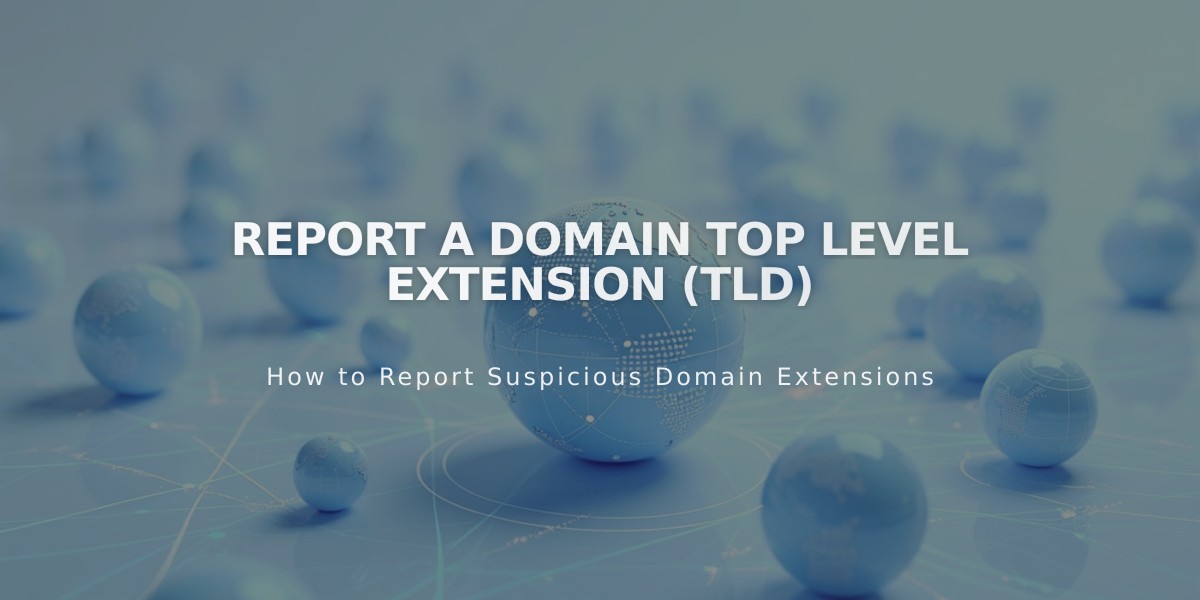 Report a Domain Top Level Extension (TLD)