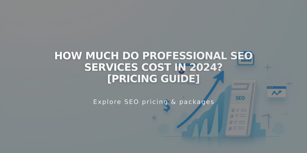 How Much Do Professional SEO Services Cost in 2024? [Pricing Guide]