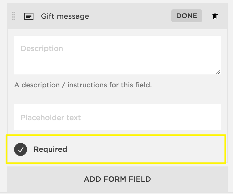 Gray Input Field in the Form