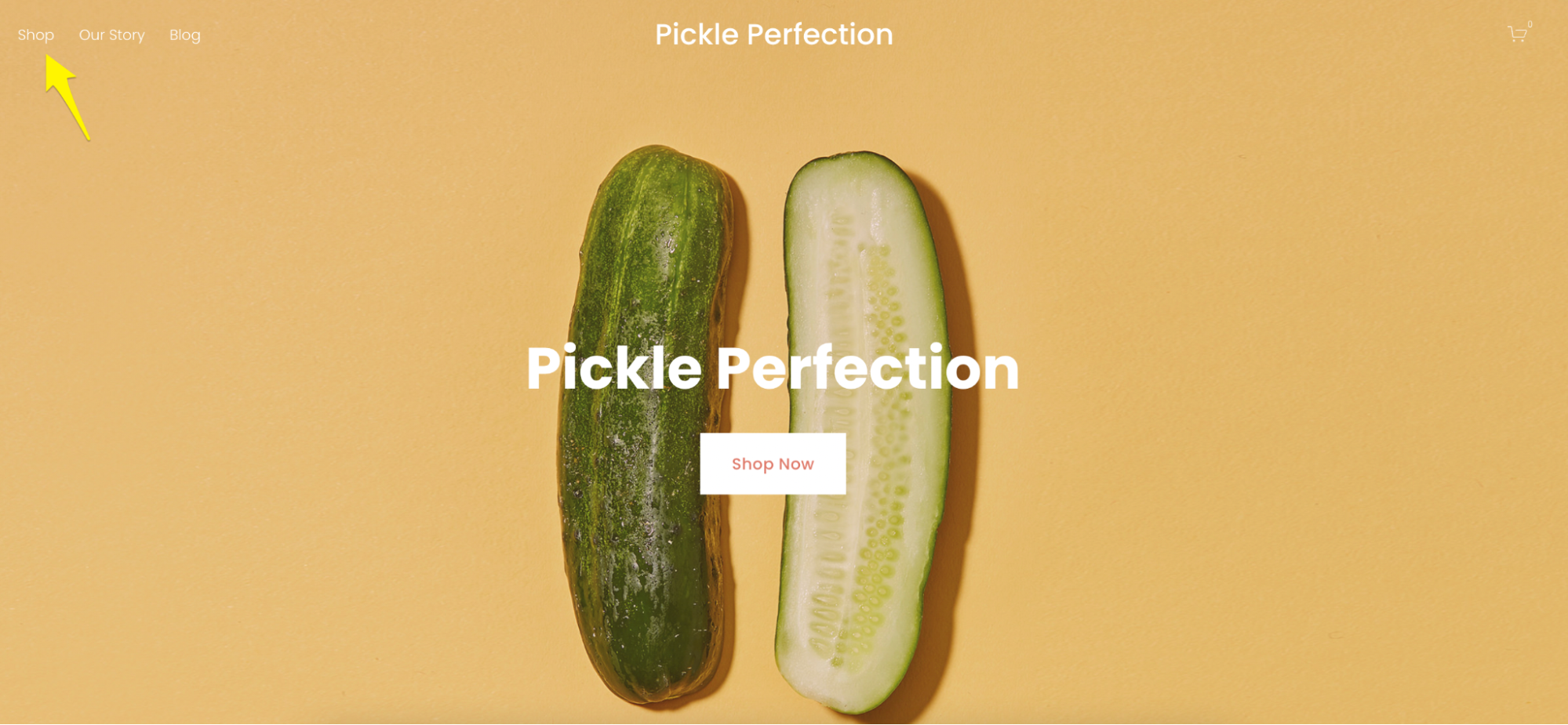 Pickle Perfection Logo in Header