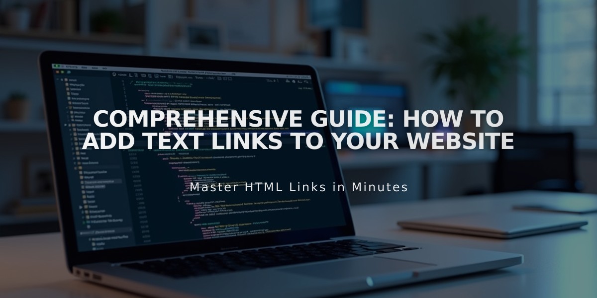 Comprehensive Guide: How to Add Text Links to Your Website