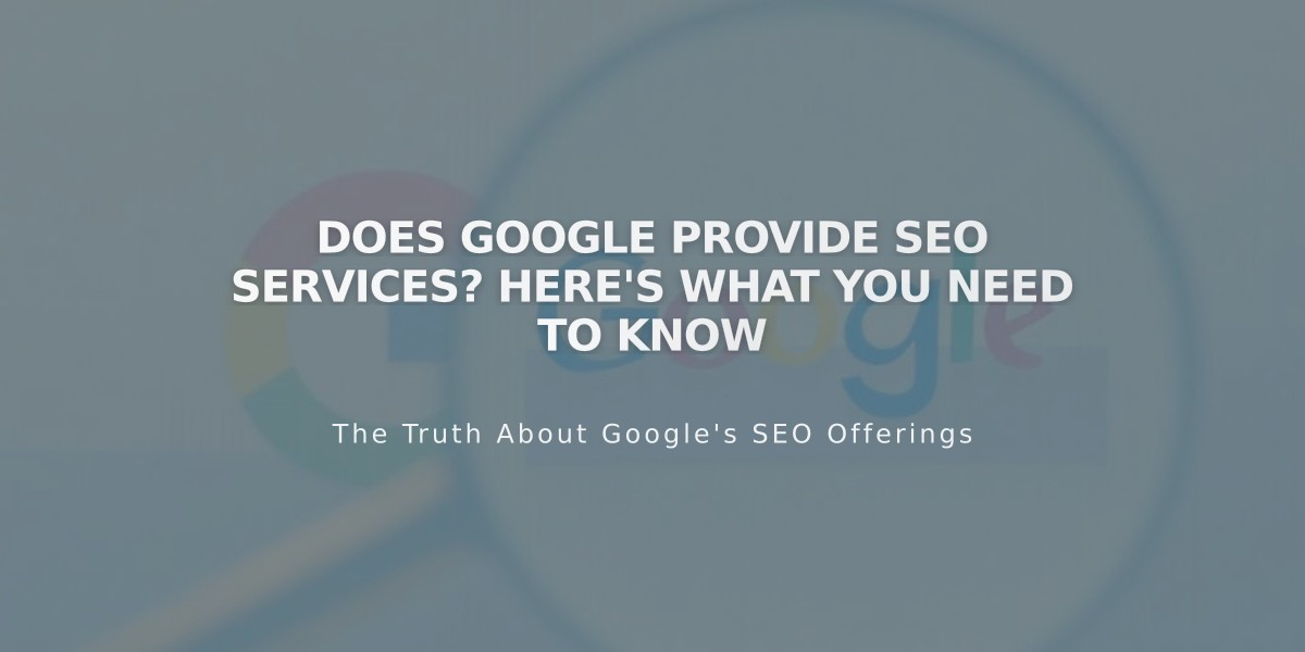 Does Google Provide SEO Services? Here's What You Need to Know