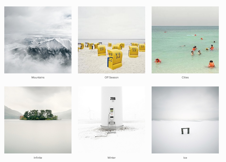 Collection of six landscape and object photos