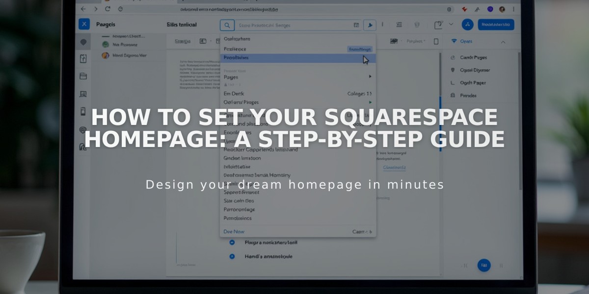 How to Set Your Squarespace Homepage: A Step-by-Step Guide