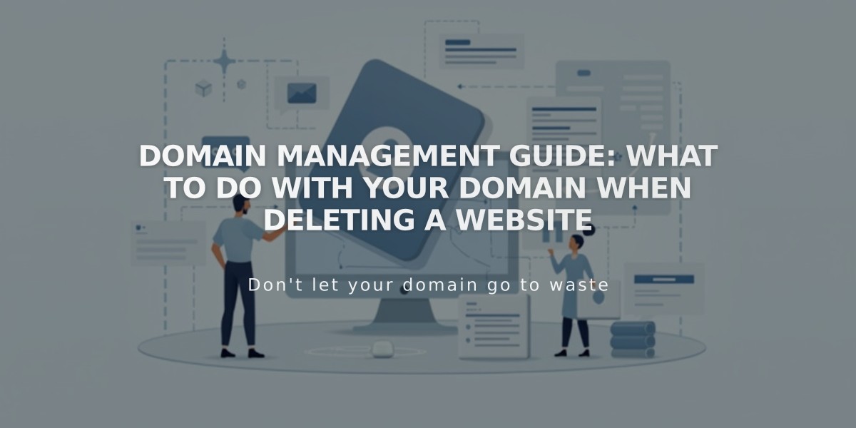 Domain Management Guide: What to Do With Your Domain When Deleting a Website