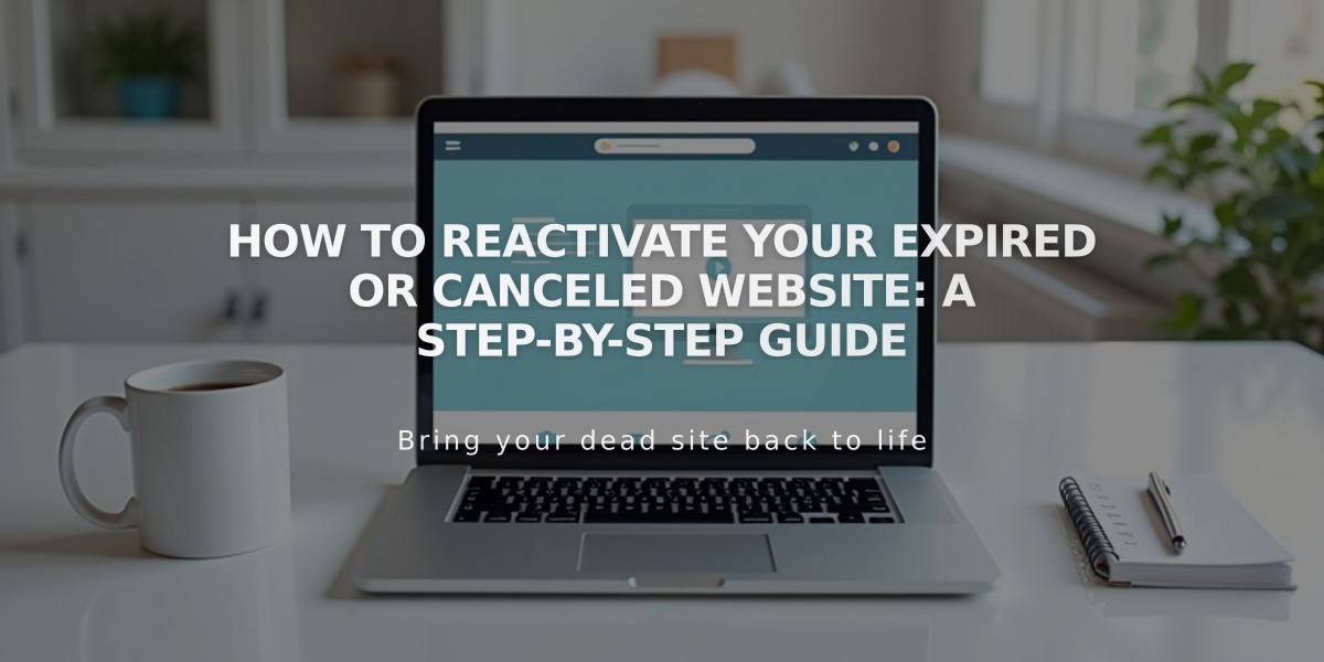 How to Reactivate Your Expired or Canceled Website: A Step-by-Step Guide