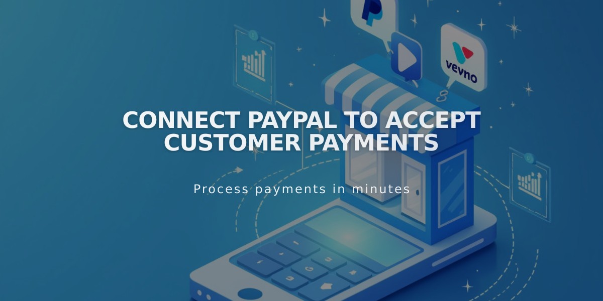 Connect PayPal to Accept Customer Payments