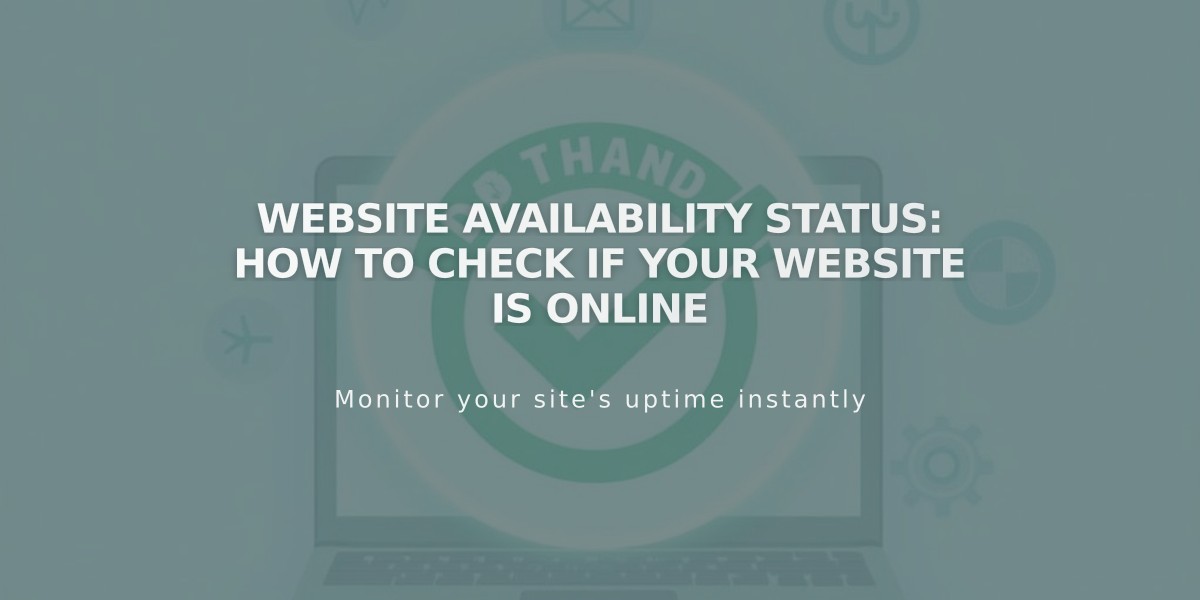 Website Availability Status: How to Check if Your Website is Online