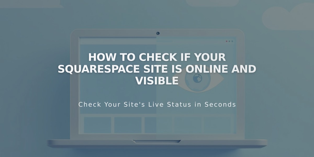 How to Check if Your Squarespace Site is Online and Visible