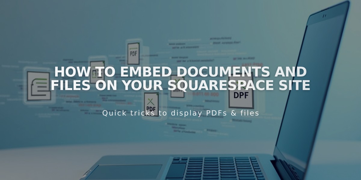 How to Embed Documents and Files on Your Squarespace Site