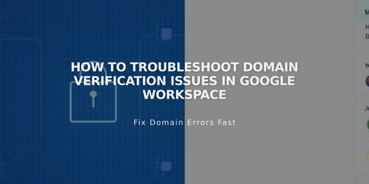 How to Troubleshoot Domain Verification Issues in Google Workspace