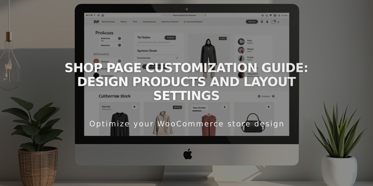 Shop Page Customization Guide: Design Products and Layout Settings