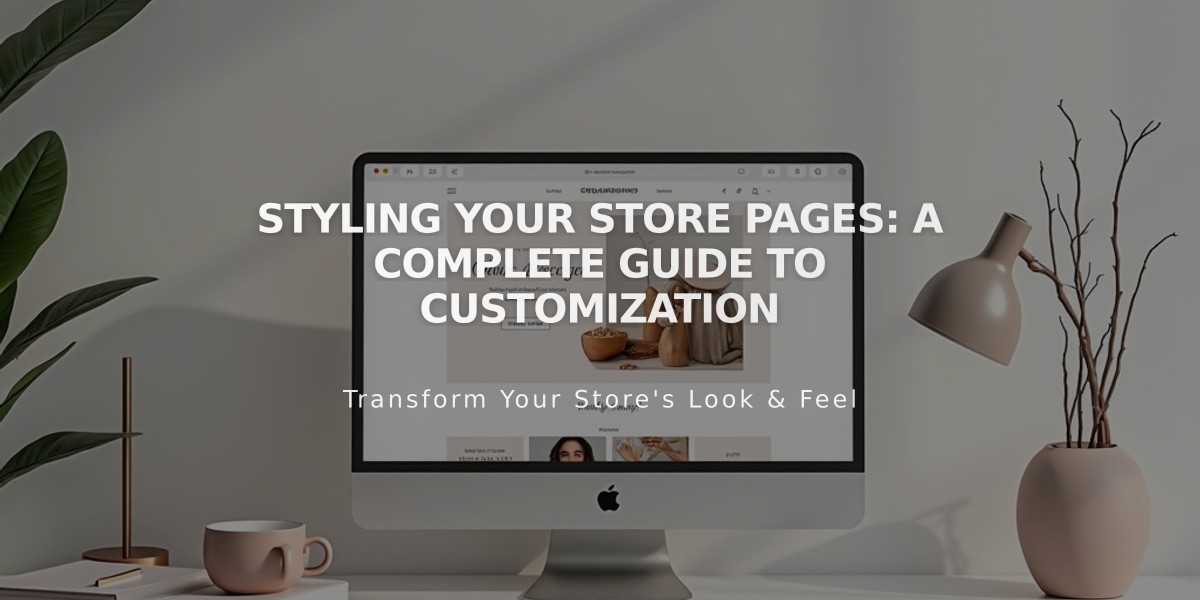 Styling Your Store Pages: A Complete Guide to Customization