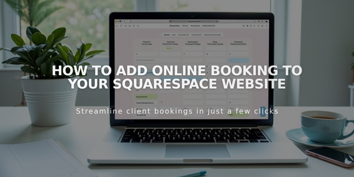 How to Add Online Booking to Your Squarespace Website