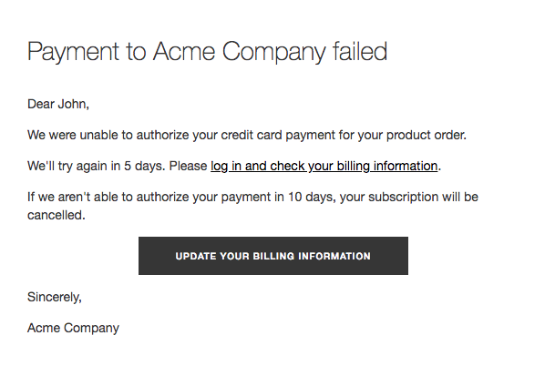 Squarespace Payment Error Message