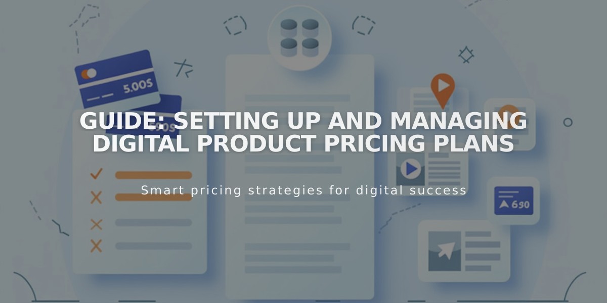 Guide: Setting Up and Managing Digital Product Pricing Plans