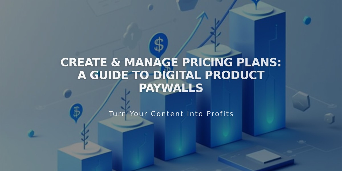 Create & Manage Pricing Plans: A Guide to Digital Product Paywalls