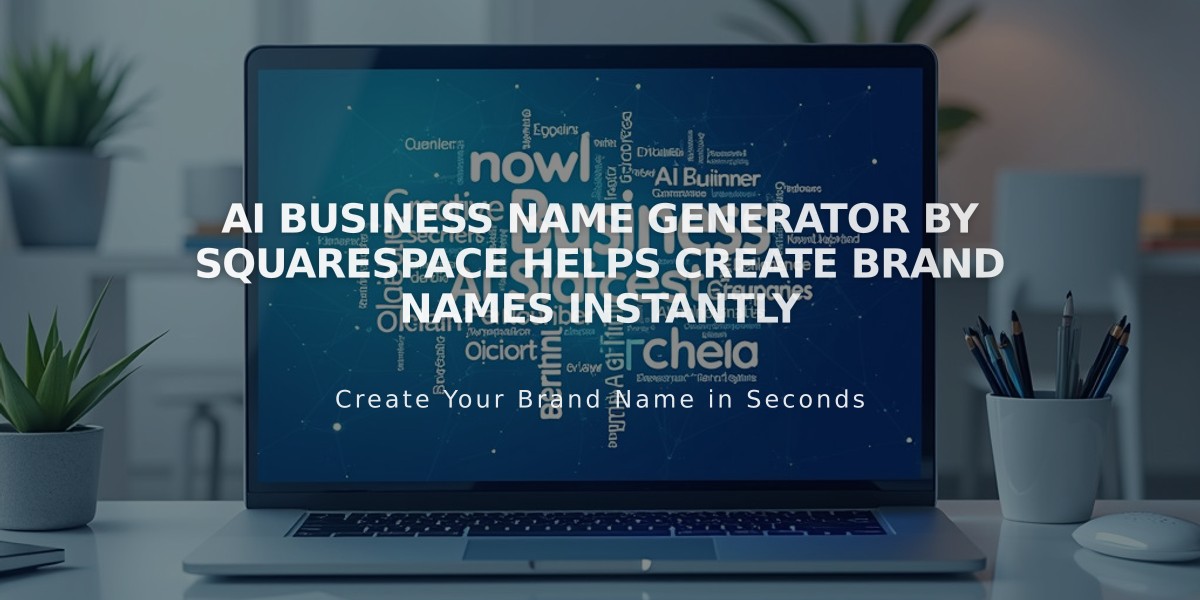 AI Business Name Generator by Squarespace Helps Create Brand Names Instantly