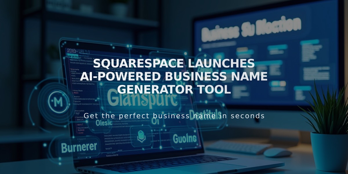 Squarespace Launches AI-Powered Business Name Generator Tool