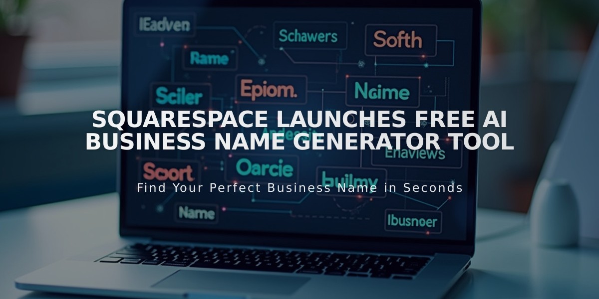 Squarespace Launches Free AI Business Name Generator Tool