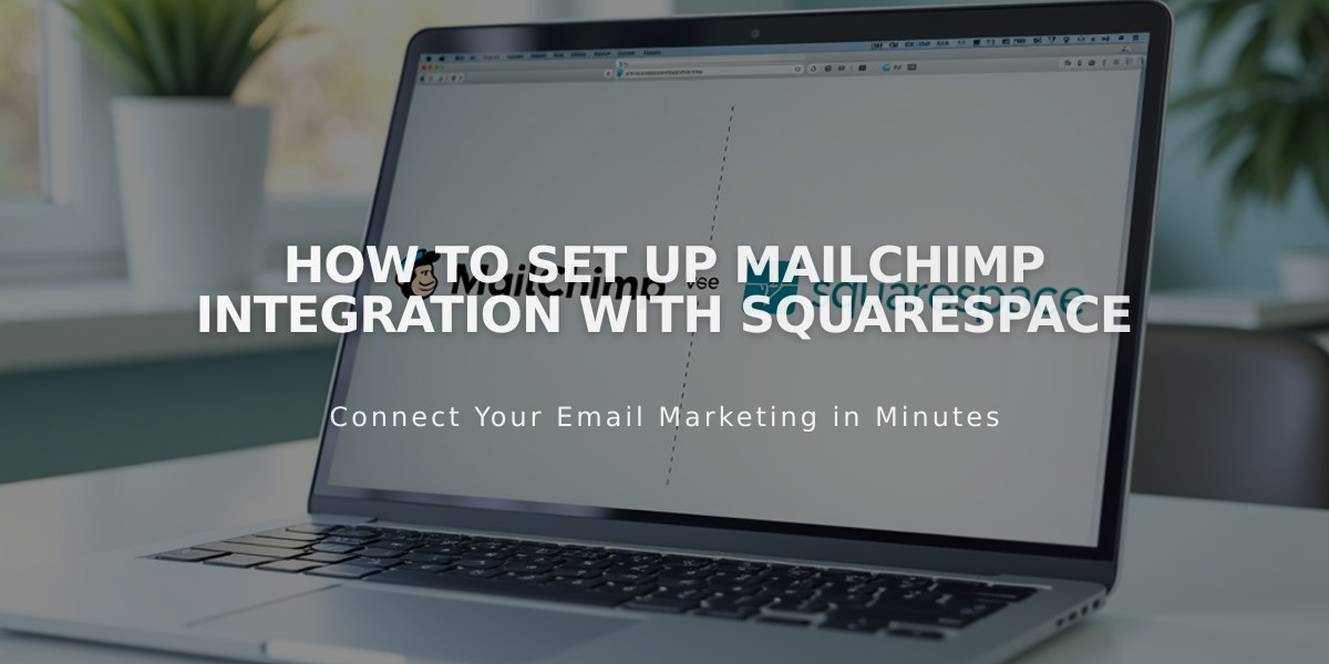 How to Set Up Mailchimp Integration with Squarespace