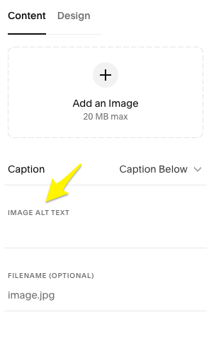 Add image button