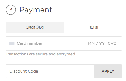 Credit Card Payment Input Form