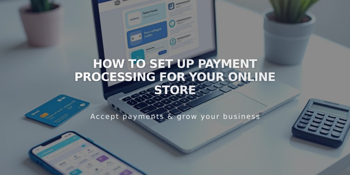 How to Set Up Payment Processing for Your Online Store