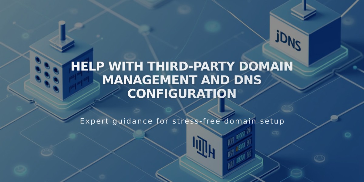 Help with Third-Party Domain Management and DNS Configuration