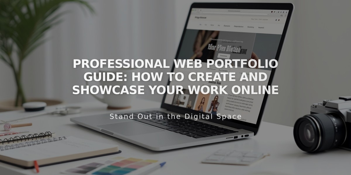 Professional Web Portfolio Guide: How to Create and Showcase Your Work Online