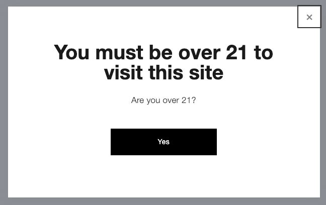 Black and white "Yes" button