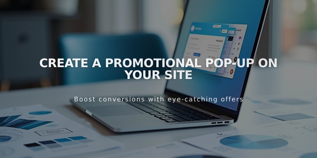 Create a Promotional Pop-up on Your Site