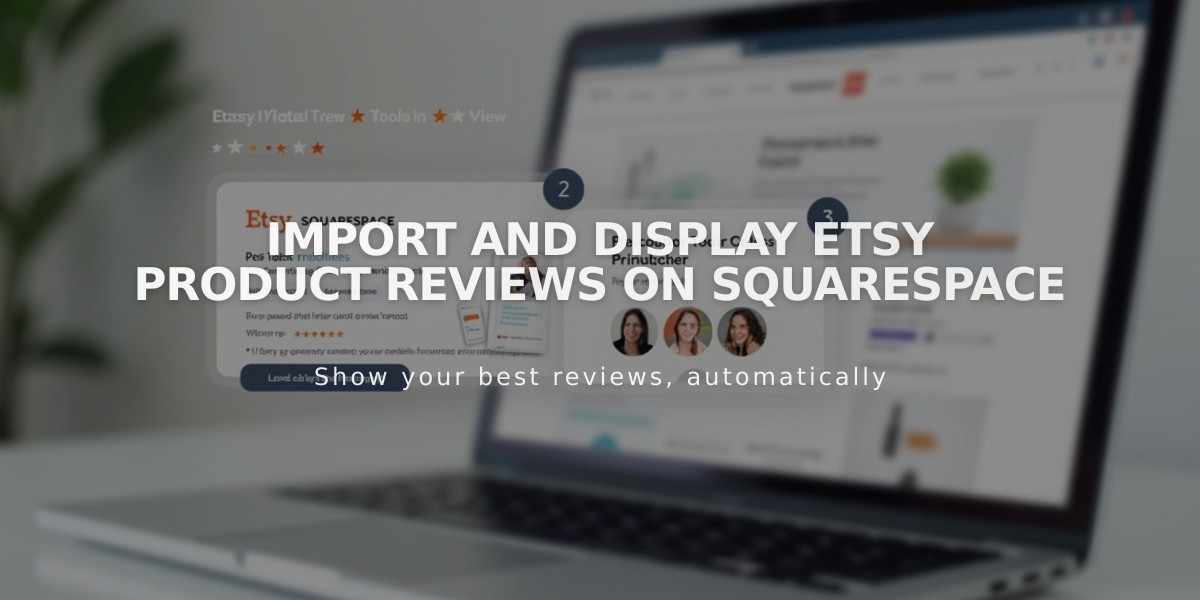 Import and Display Etsy Product Reviews on Squarespace