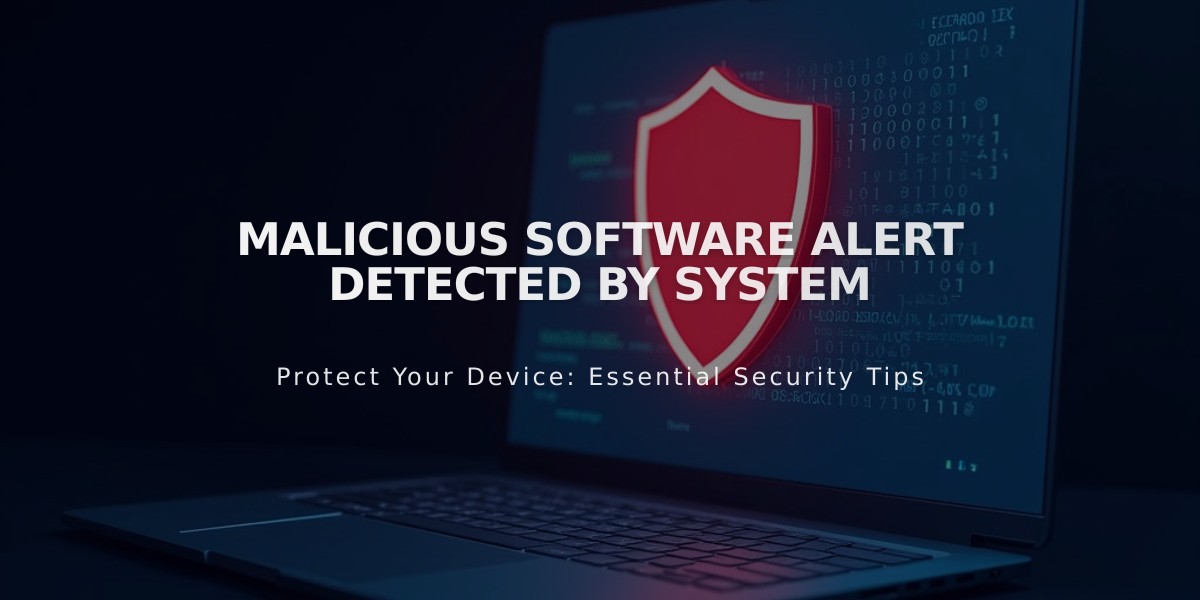 Malicious Software Alert Detected by System