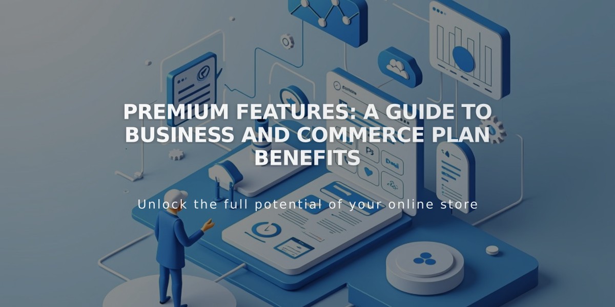 Premium Features: A Guide to Business and Commerce Plan Benefits