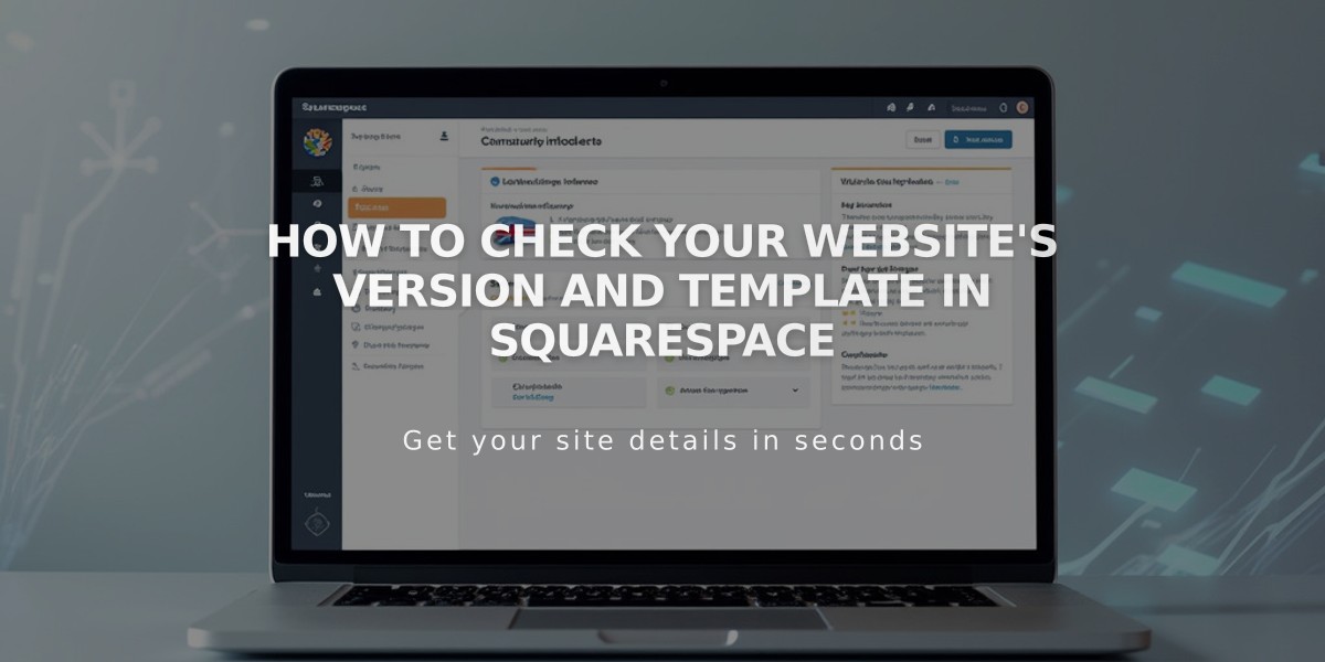 How to Check Your Website's Version and Template in Squarespace