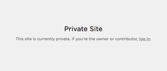 Private access only