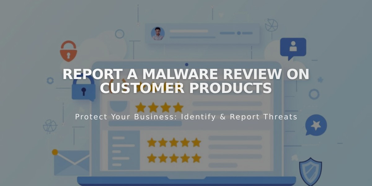 Report a Malware Review on Customer Products