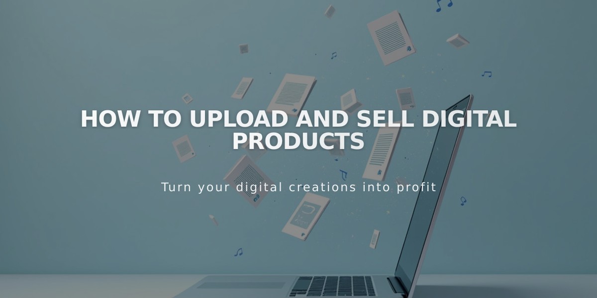 How to Upload and Sell Digital Products