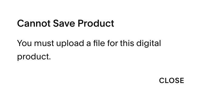 Unable to save the product