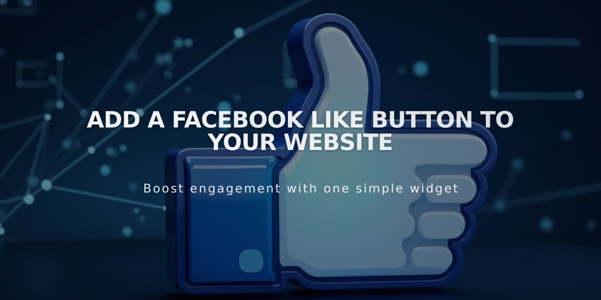 Add a Facebook Like Button to Your Website