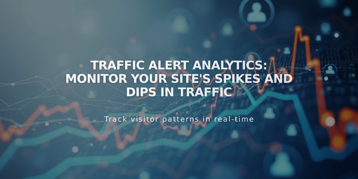 Traffic Alert Analytics: Monitor Your Site's Spikes and Dips in Traffic