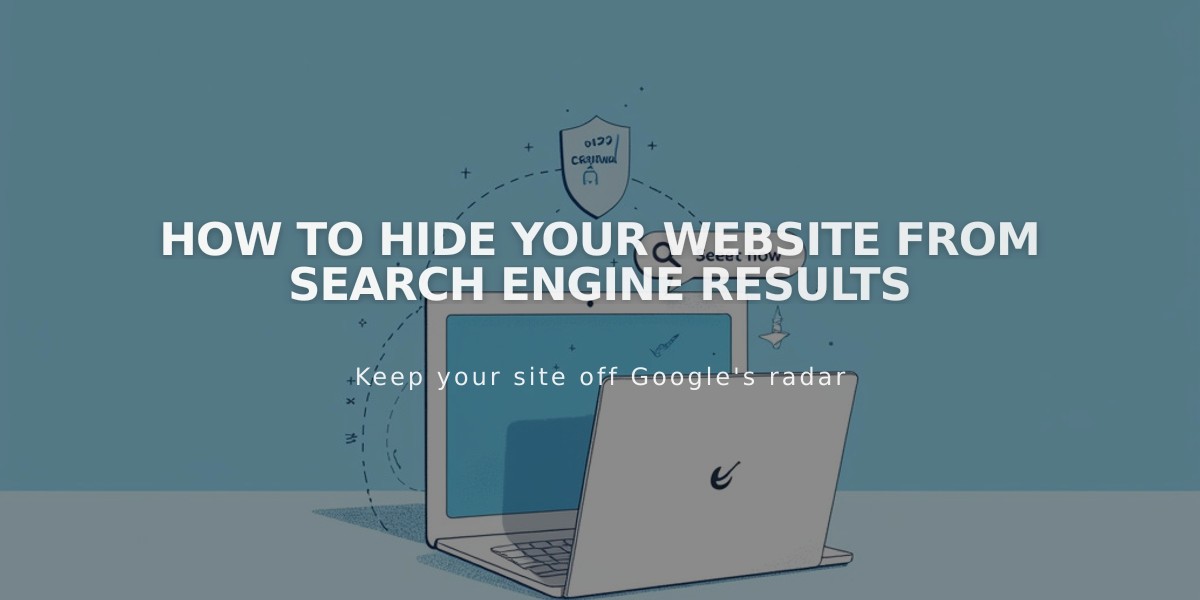 How to Hide Your Website from Search Engine Results