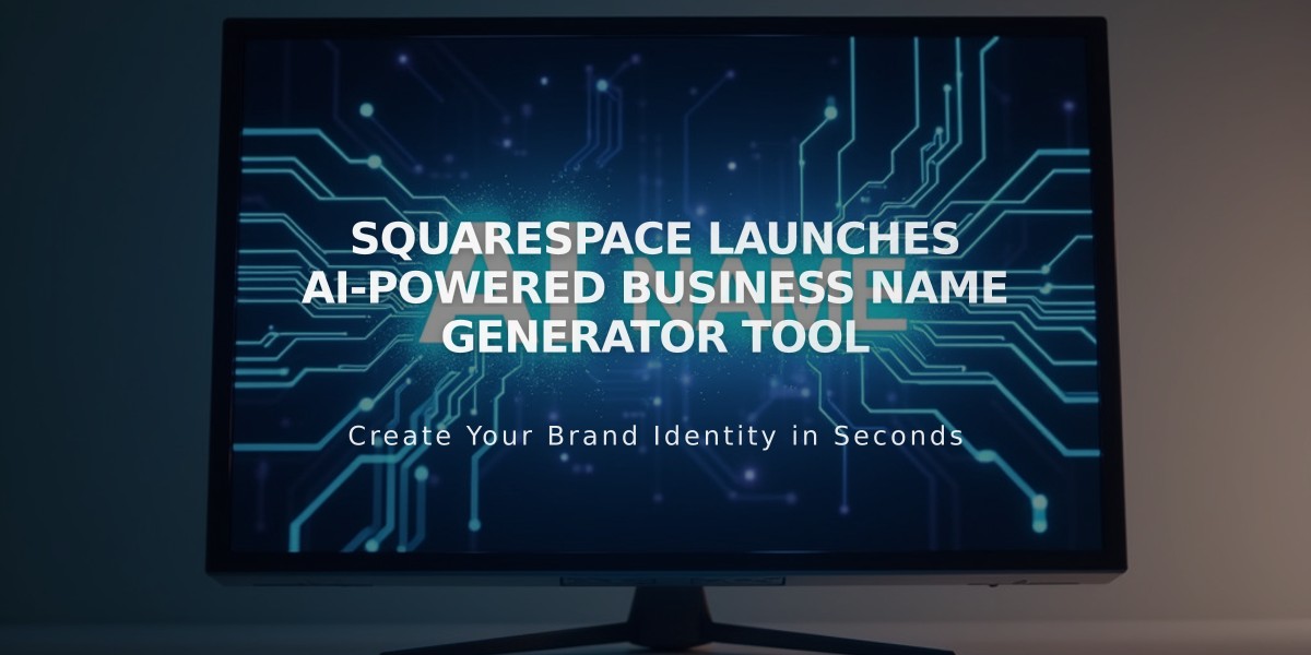 Squarespace Launches AI-Powered Business Name Generator Tool