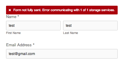 Form Error Message