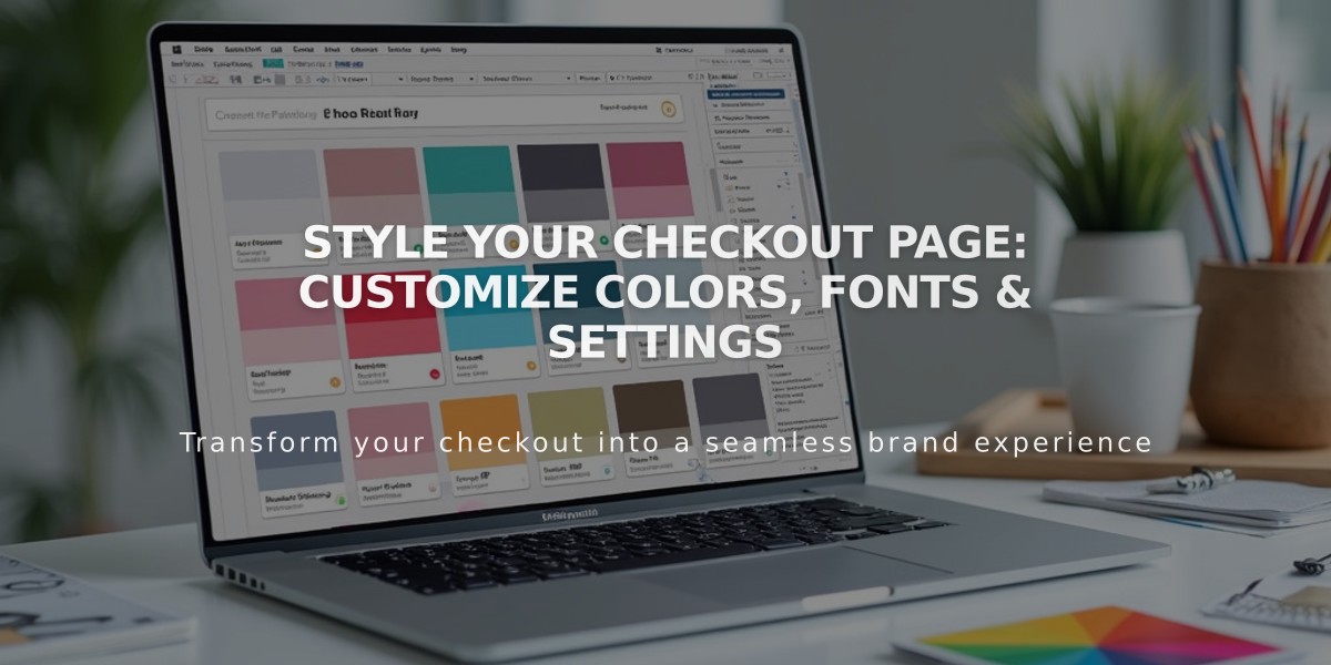 Style Your Checkout Page: Customize Colors, Fonts & Settings