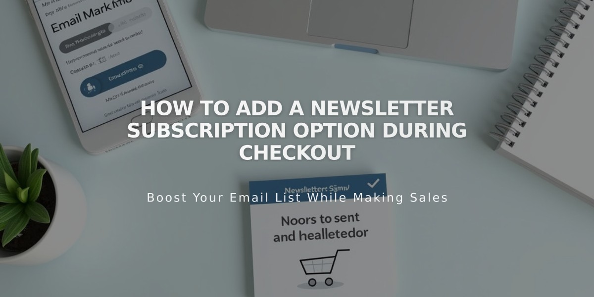 How to Add a Newsletter Subscription Option During Checkout