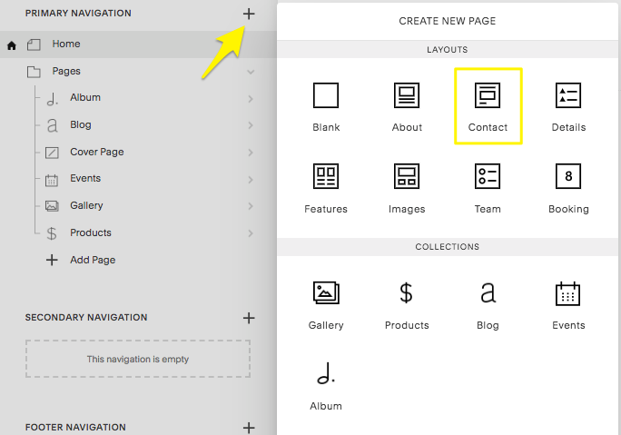 Square contact icon